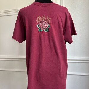 DGK Red Short Sleeve Tee Classic Crew Neck with Religious Graphics Size M